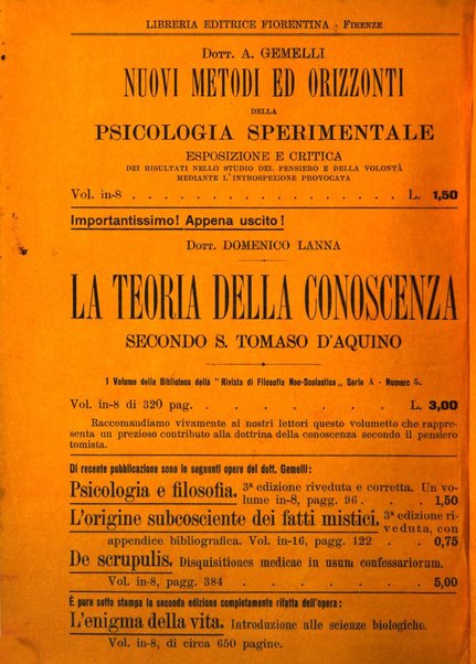 Rivista di filosofia neo-scolastica