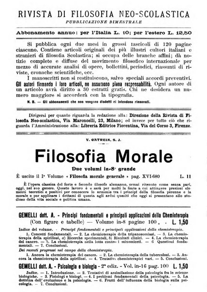 Rivista di filosofia neo-scolastica