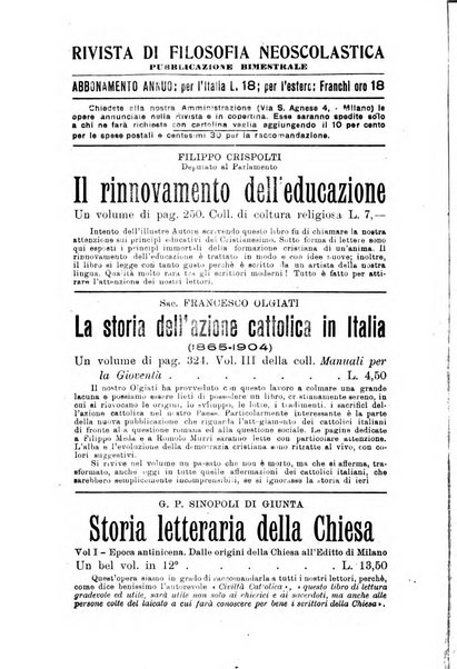 Rivista di filosofia neo-scolastica