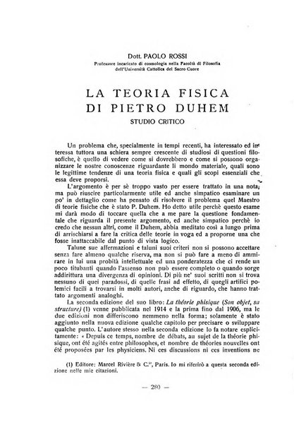 Rivista di filosofia neo-scolastica