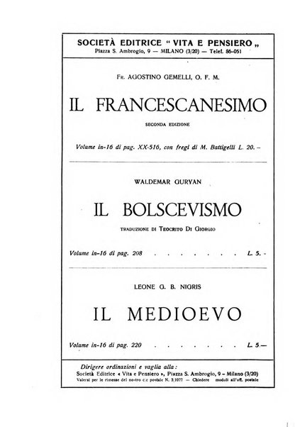 Rivista di filosofia neo-scolastica