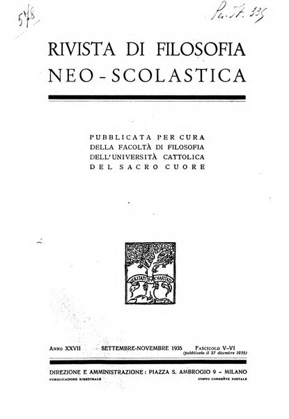 Rivista di filosofia neo-scolastica