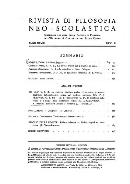 Rivista di filosofia neo-scolastica