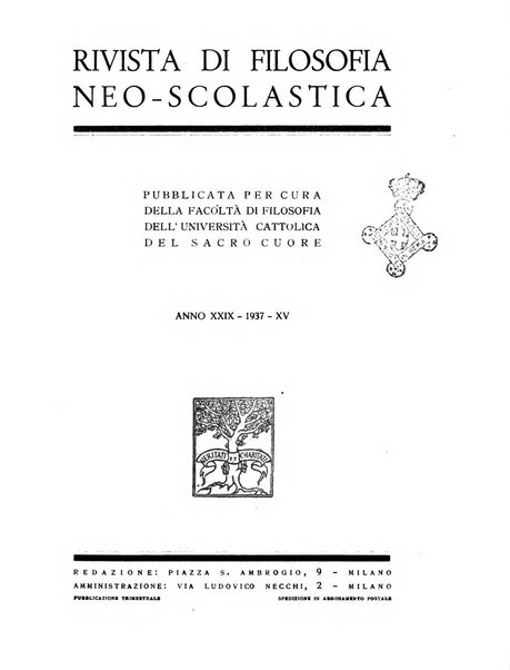 Rivista di filosofia neo-scolastica