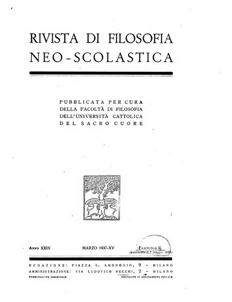 Rivista di filosofia neo-scolastica