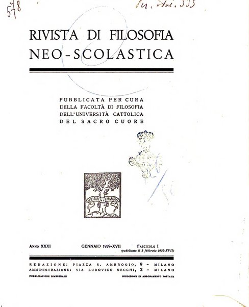 Rivista di filosofia neo-scolastica