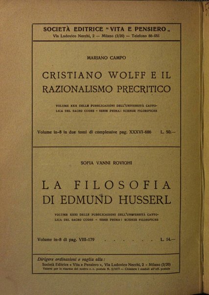 Rivista di filosofia neo-scolastica