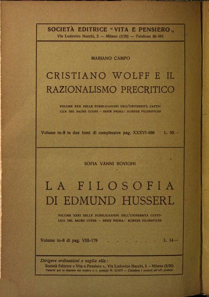 Rivista di filosofia neo-scolastica