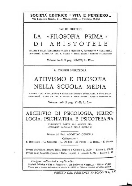 Rivista di filosofia neo-scolastica