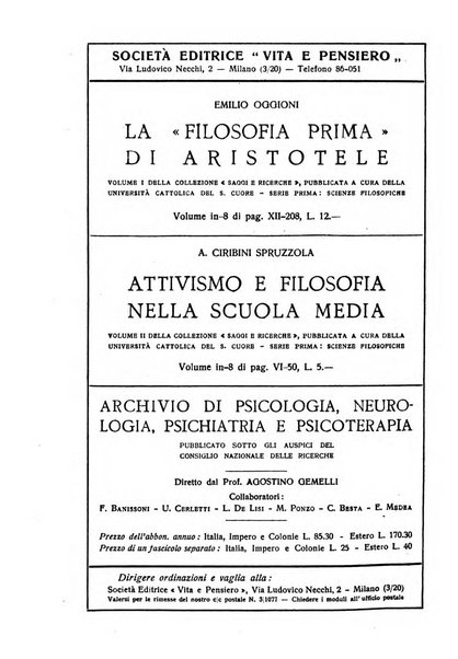 Rivista di filosofia neo-scolastica