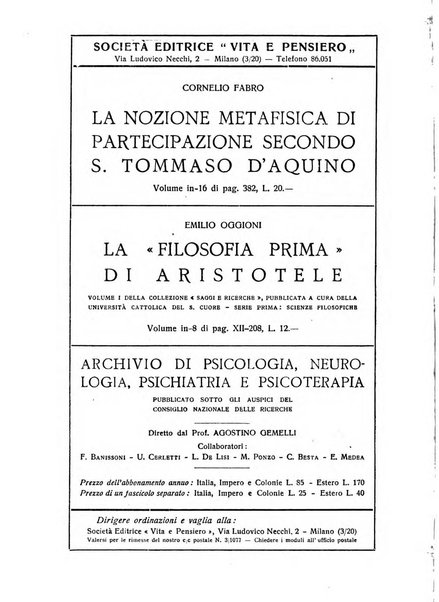 Rivista di filosofia neo-scolastica