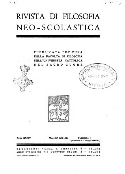 Rivista di filosofia neo-scolastica