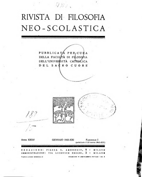 Rivista di filosofia neo-scolastica