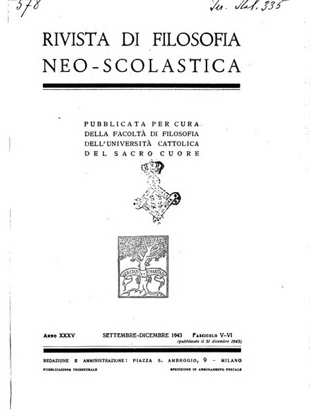 Rivista di filosofia neo-scolastica