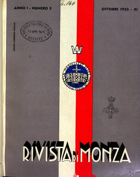 Rivista di Monza rassegna mensile di vita cittadina e bollettino di statistica del comune di Monza