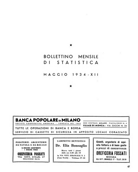 Rivista di Monza rassegna mensile di vita cittadina e bollettino di statistica del comune di Monza