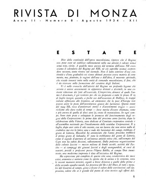 Rivista di Monza rassegna mensile di vita cittadina e bollettino di statistica del comune di Monza