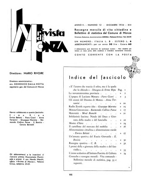 Rivista di Monza rassegna mensile di vita cittadina e bollettino di statistica del comune di Monza