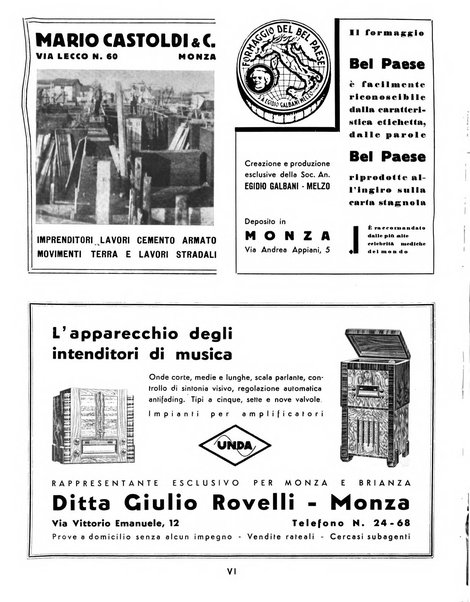 Rivista di Monza rassegna mensile di vita cittadina e bollettino di statistica del comune di Monza