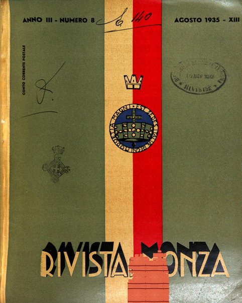 Rivista di Monza rassegna mensile di vita cittadina e bollettino di statistica del comune di Monza