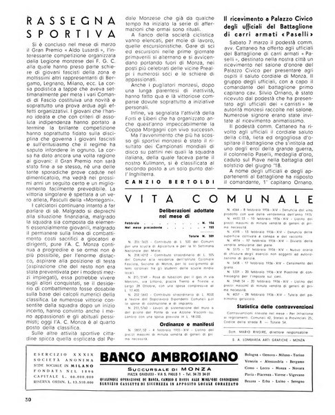 Rivista di Monza rassegna mensile di vita cittadina e bollettino di statistica del comune di Monza