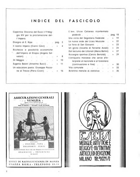 Rivista di Monza rassegna mensile di vita cittadina e bollettino di statistica del comune di Monza