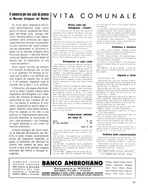 Rivista di Monza rassegna mensile di vita cittadina e bollettino di statistica del comune di Monza