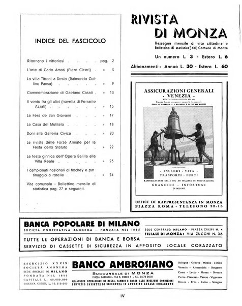 Rivista di Monza rassegna mensile di vita cittadina e bollettino di statistica del comune di Monza