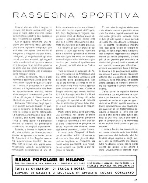 Rivista di Monza rassegna mensile di vita cittadina e bollettino di statistica del comune di Monza