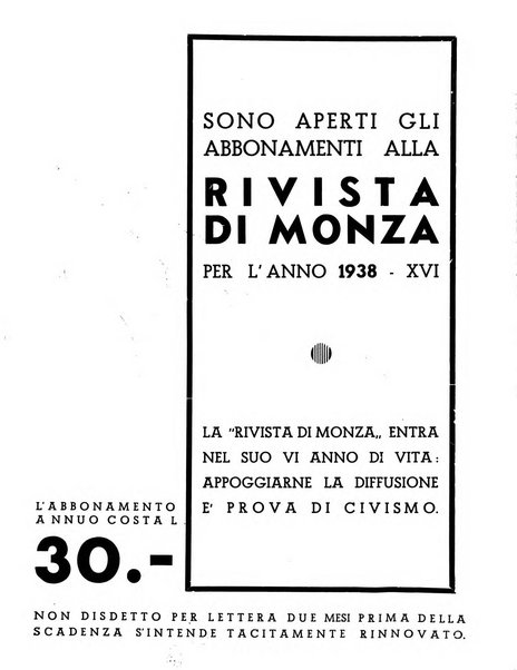 Rivista di Monza rassegna mensile di vita cittadina e bollettino di statistica del comune di Monza