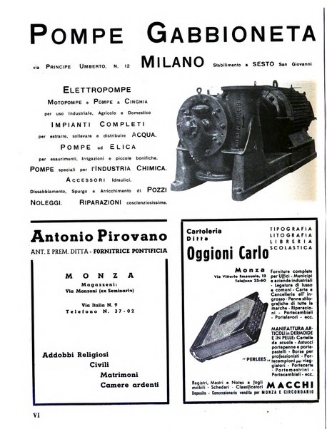 Rivista di Monza rassegna mensile di vita cittadina e bollettino di statistica del comune di Monza