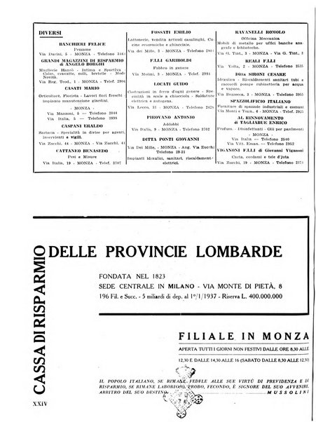 Rivista di Monza rassegna mensile di vita cittadina e bollettino di statistica del comune di Monza