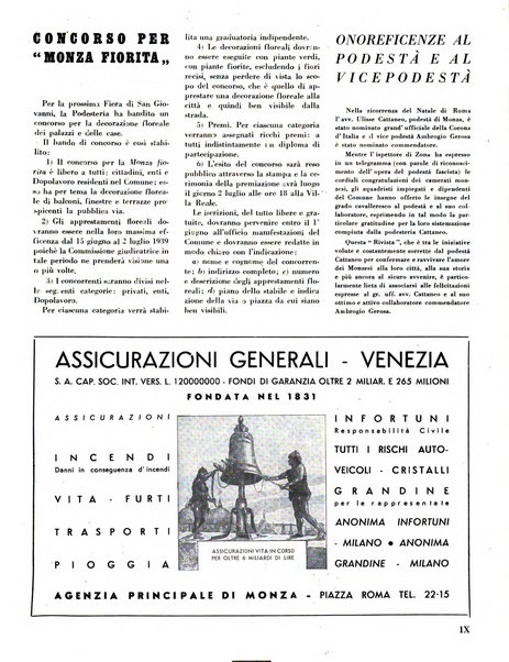 Rivista di Monza rassegna mensile di vita cittadina e bollettino di statistica del comune di Monza