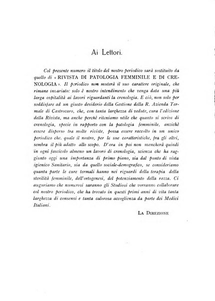 Rivista di patologia femminile e terapia