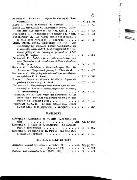 Rivista di scienza organo internazionale di sintesi scientifica