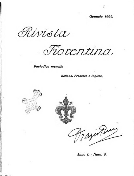 Rivista fiorentina periodico mensile, italiano, francese e inglese