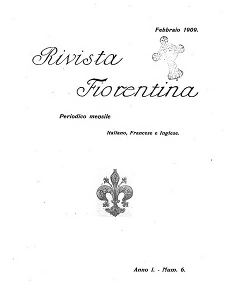 Rivista fiorentina periodico mensile, italiano, francese e inglese