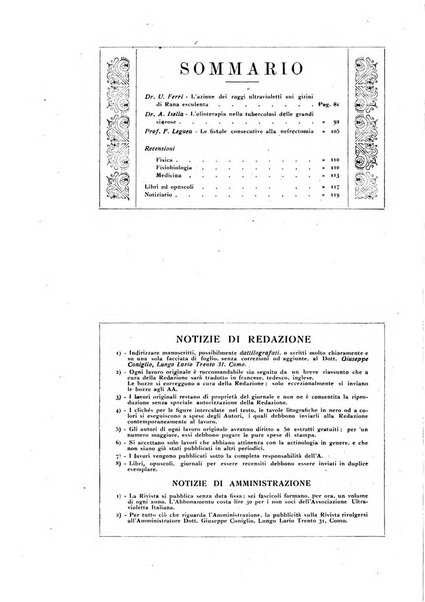 Rivista italiana di actinologia rivista ufficiale dell'Associazione ultravioletta italiana