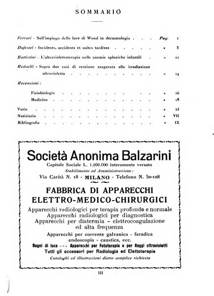 Rivista italiana di actinologia rivista ufficiale dell'Associazione ultravioletta italiana