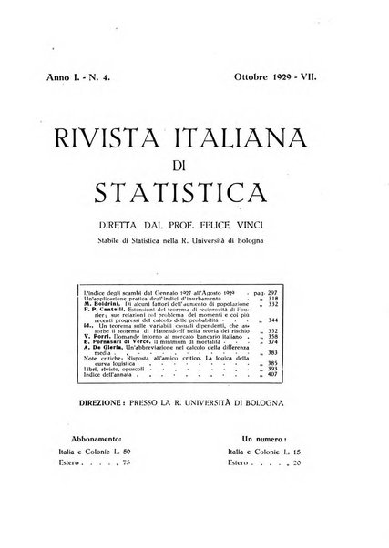 Rivista italiana di statistica