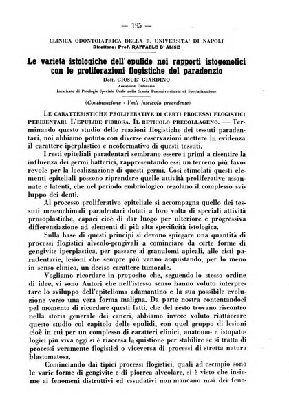 Rivista italiana di stomatologia periodico mensile