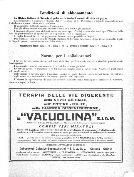 Rivista italiana di terapia periodico mensile