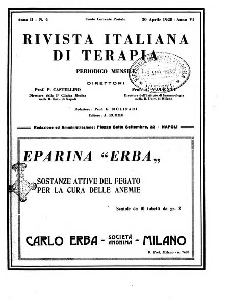 Rivista italiana di terapia periodico mensile