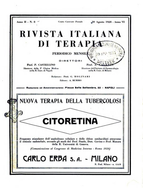 Rivista italiana di terapia periodico mensile