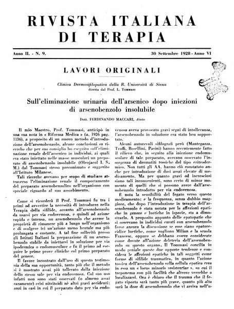 Rivista italiana di terapia periodico mensile