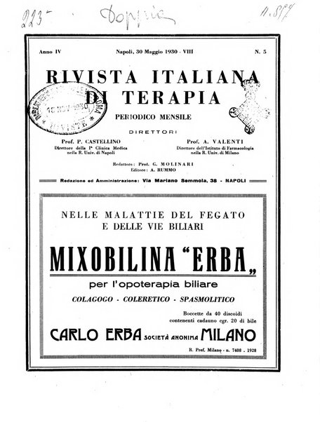 Rivista italiana di terapia periodico mensile