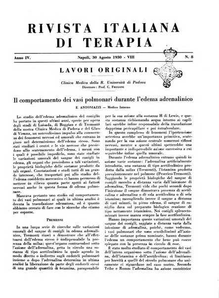 Rivista italiana di terapia periodico mensile