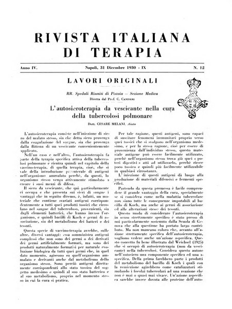 Rivista italiana di terapia periodico mensile