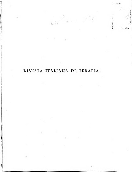 Rivista italiana di terapia periodico mensile