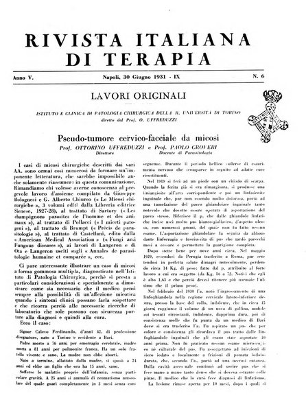 Rivista italiana di terapia periodico mensile